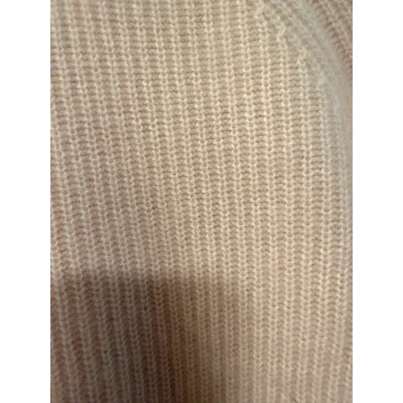 Jenni Kayne XS Iconic 100% Cashmere Fisherman Sweater $425 Light Pink Red Stripe - Picture 6 of 8